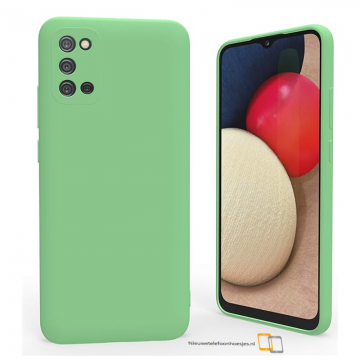 Samsung galaxy a02s tpu case siliconen hoesje groen