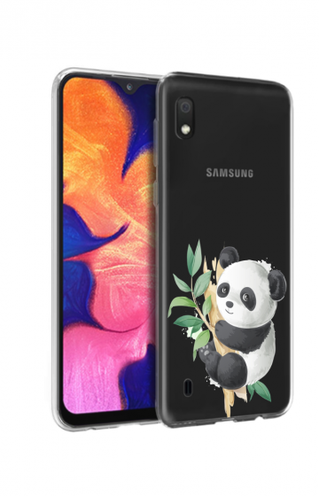 Samsung galaxy a10 siliconen cover hoesje transparant panda