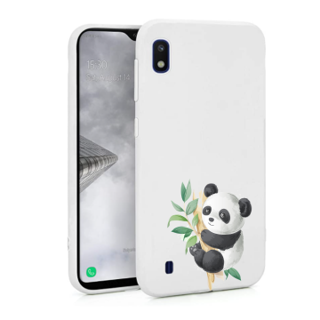 Samsung galaxy a10 wit siliconen hoesje pandabeertje