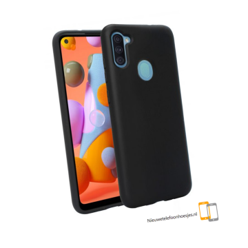 Samsung galaxy a11 zwart backcover siliconen hoesje
