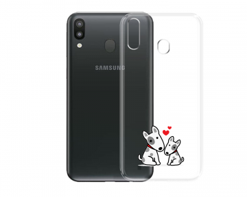 Samsung galaxy a20 a30 a20e siliconen hoesje transparant hondjes