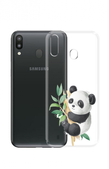 Samsung galaxy a20 a30 siliconen cover hoesje transparant panda