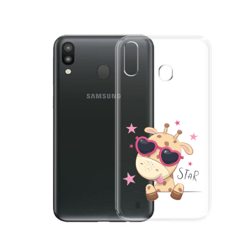 Samsung galaxy a20e transparant siliconen hoesje girafje superstar