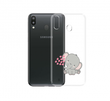 Samsung galaxy a20e transparant siliconen hoesje olifantje