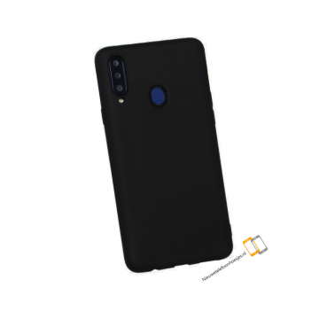 Samsung galaxy a20s zwartt backcover siliconen case bescherm hoesje