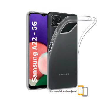 Samsung galaxy a22 5g siliconen hoesje transparant 0