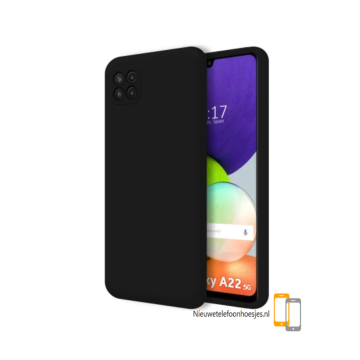 Samsung galaxy a22 5g siliconen hoesje zwart