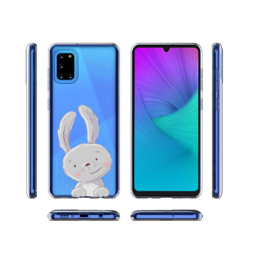 Samsung galaxy a31 siliconen cover hoesje transparant konijntje