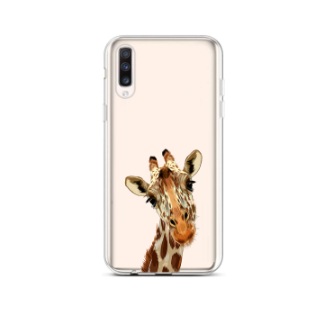 Samsung galaxy a50 hoesje siliconen hoesje a50 giraffe transparant hoesje voor de a50 girafje telefoonhoesje transparant giraf