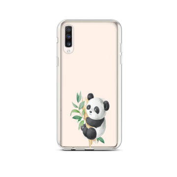Samsung galaxy a50 hoesje siliconen hoesje a50 panda transparant hoesje voor de a50 pandabeer telefoonhoesje