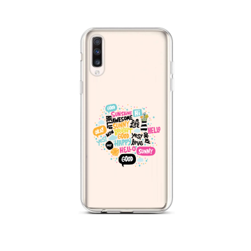 Samsung galaxy a50 hoesje siliconen hoesje a50 woordjes transparant hoesje voor de a50 tekst telefoonhoesje