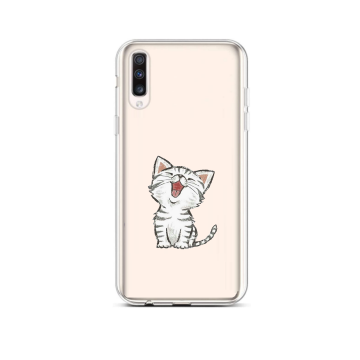 Samsung galaxy a50 hoesje siliconen hoesjea50 schattig katje transparant hoesje voor de a50