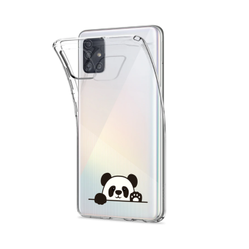 Samsung galaxy a51 leuk pandaatje hoesje siliconen cover case