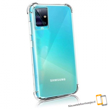 Samsung galaxy a51 siliconen hoesje transparant anti shock case a51