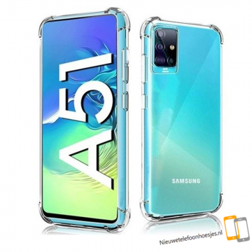 Samsung galaxy a51 siliconen hoesje transparant anti shock case