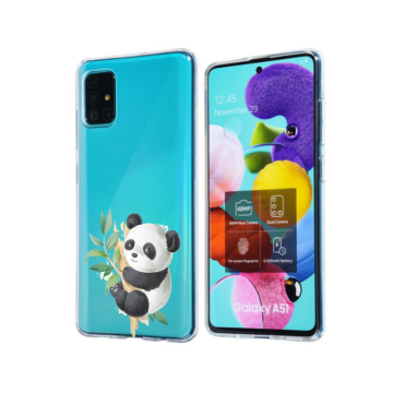 Samsung galaxy a51 siliconen hoesje transparant panda