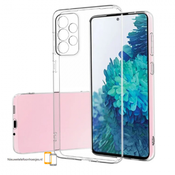Samsung galaxy a53 5g siliconen hoesje perfecte camera transparant