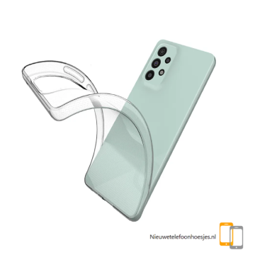 Samsung galaxy a53 5g siliconen hoesje transparant 1