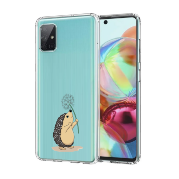 Samsung galaxy a71 siliconen hoesje transparant egeltje