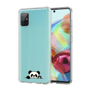Samsung galaxy a71 siliconen hoesje transparant panda