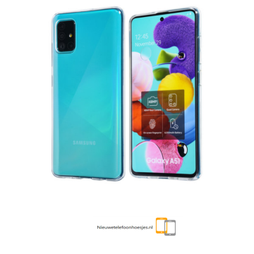 Samsung galaxy a71 hoesje transparant siliconen hoesje