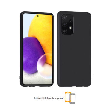 Samsung galaxy a72 4g - a72 5g zwart cover case siliconen cover hoesje