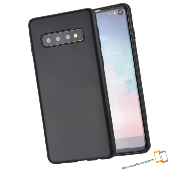 Samsung galaxy s10 plus siliconen hoesje zwart