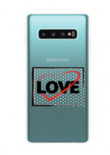 Samsung galaxy s10 s10plus s10e transparant cover siliconen hoesje love