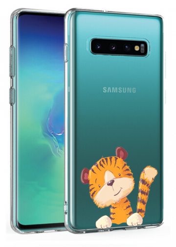 Samsung galaxy s10 s10plus siliconen hoesje tijgertje