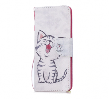 Samsung galaxy s10plus bookcase hoesje schattig katje