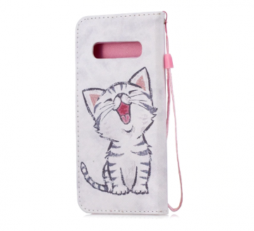 Samsung galaxy s10plus bookcase hoesje schattig katje1