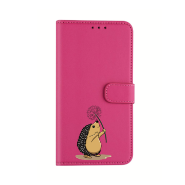 Samsung galaxy s20 bookcase hoesje roze egeltje