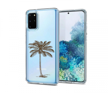 Samsung galaxy s20 siliconen hoesje transparant palmboom