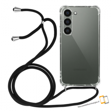 Samsung galaxy s23 plus siliconen shockcase hoesje met koord cross sholder case s23 back
