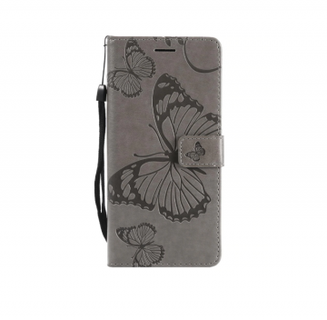 Samsung galaxy s7 edge bookcase hoesje grijs vlinders