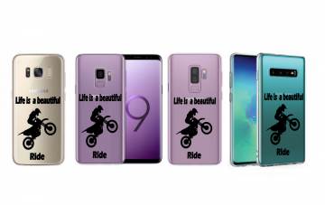 Samsung galaxy s8 plus s9 s9plus s10 s10plus siliconen hoesje life is a beautiful ride