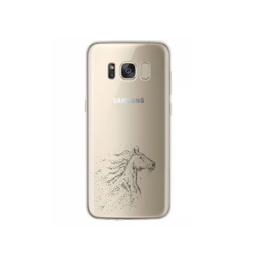 Samsung galaxy s8plus siliconen hoesje transparant paard stippen