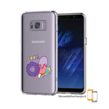 Samsung galaxy s8 transparant siliconen bescherm telefoon hoesje backcover cool