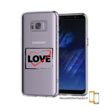 Samsung galaxy s8 transparant siliconen bescherm telefoon hoesje backcover love