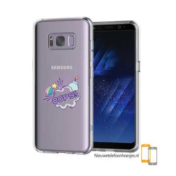 Samsung galaxy s8 transparant siliconen bescherm telefoon hoesje backcover oops