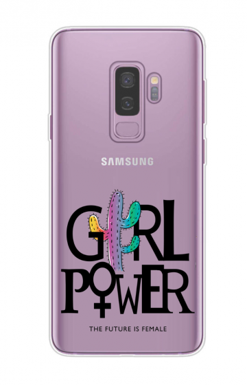 Samsung galaxy s9 plus siliconen hoesje transparant girl power