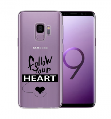 Samsung galaxy s9 siliconen hoesje transparant follow your heart1