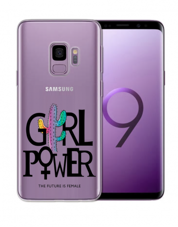 Samsung galaxy s9 siliconen hoesje transparant girl power