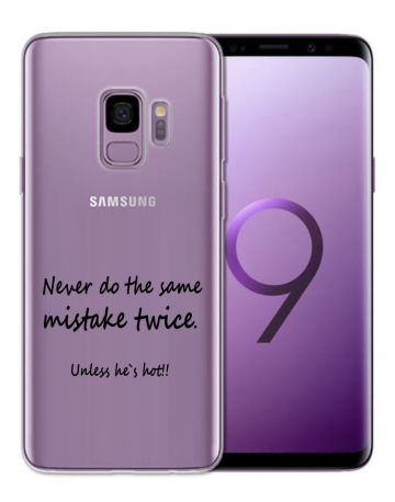 Samsung galaxy s9 siliconen hoesje transparant never do the same mistake twice