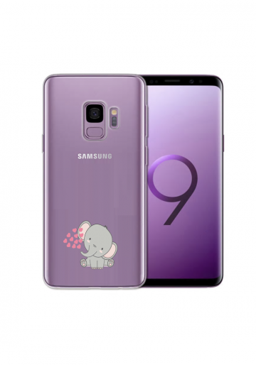 Samsung galaxy s9 siliconen hoesje transparant olifantje hartjes