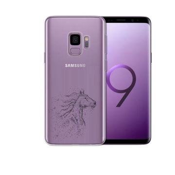 Samsung galaxy s9 siliconen hoesje transparant paard stippen