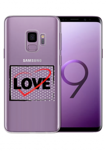 Samsung galaxy s9 transparant cover siliconen hoesje love