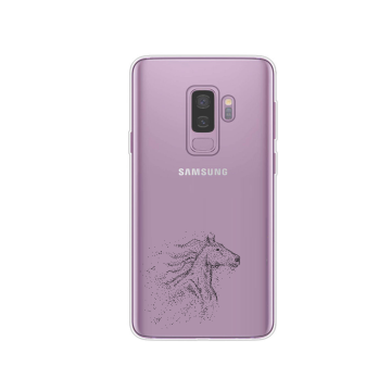 Samsung galaxy s9plus siliconen hoesje transparant paard stippen