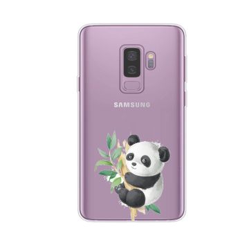 Samsung galaxy s9plus siliconen hoesje transparant panda