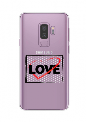 Samsung galaxy s9plus transparant cover siliconen hoesje love